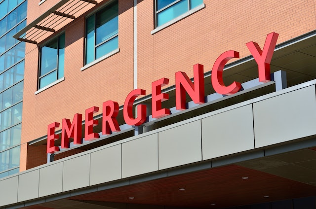 emergency sign on a building