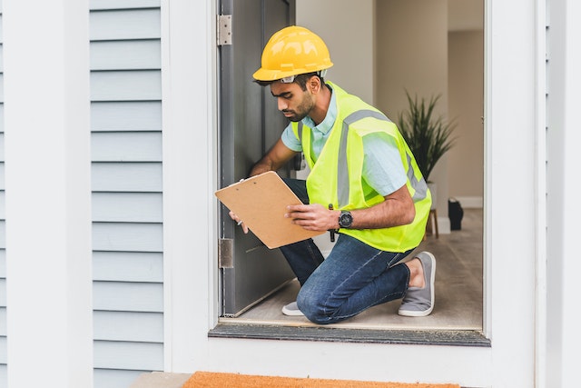 someone performing a property inspection